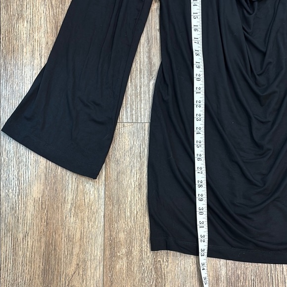 Free People Beach Black Long Sleeve Drape Coverup Swim Dress Women's Size Large - Picture 8 of 9